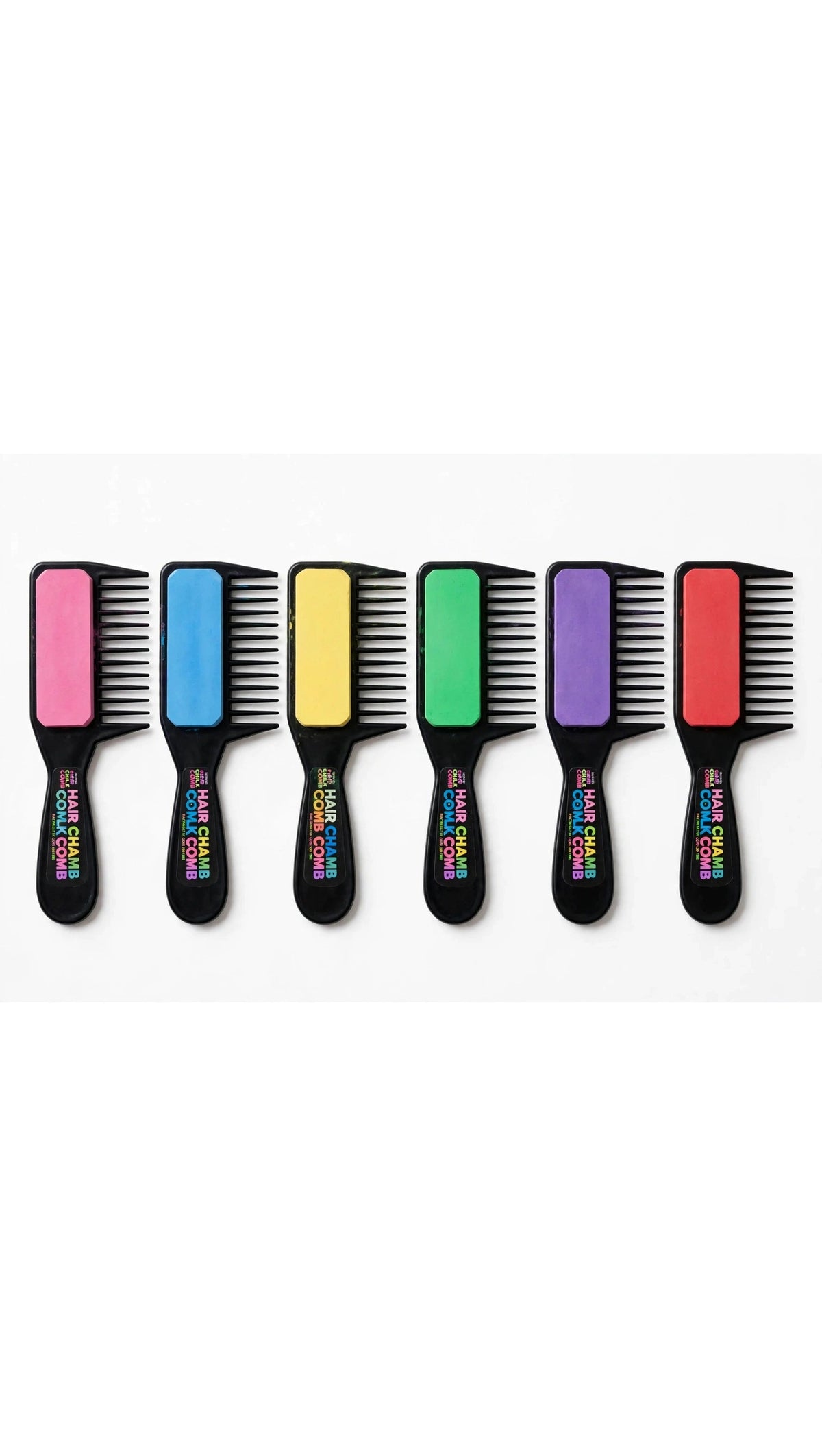Colorfetti Hair Chalk Comb Set — 6 Temporary Washable Colors